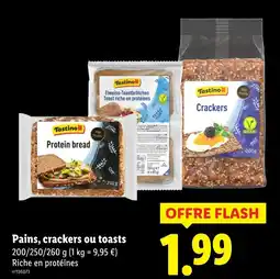 Lidl Tastino Pains, crackers ou toasts offre