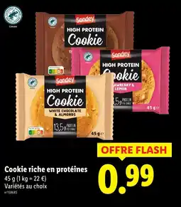 Lidl SONDEY Cookie riche en protéines offre