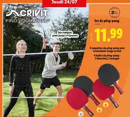 Lidl CRIVIT Set de ping-pong offre