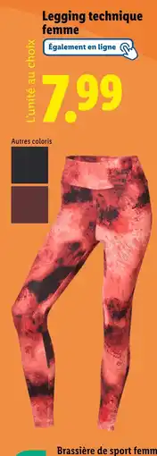 Lidl Legging technique femme offre