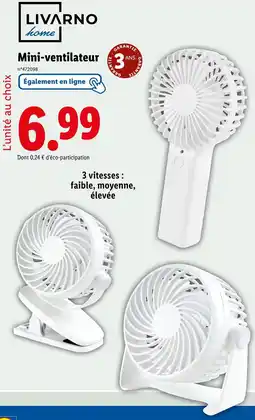 Lidl LIVARNO HOME Mini-ventilateur offre