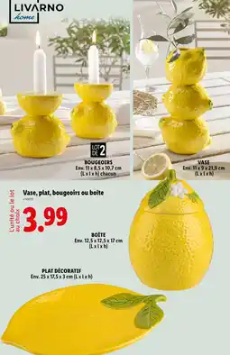 Lidl LIVARNO Vase, plat, bougeoirs ou boîte offre