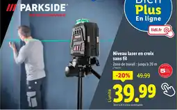 Lidl PARKSIDE Niveau laser en croix sans fil offre