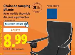 Lidl Chaise de camping pliante offre