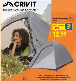 Lidl Crivit Tente de camping Basic offre