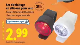 Lidl Set d'éclairage en silicone pour vélo offre