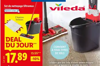 Lidl Vileda Set de nettoyage Ultramax offre