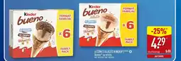 ALDI Kinder 6 CÔNES GLACÉS offre