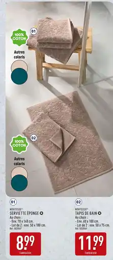 ALDI NOVITESSE Serviette éponge offre