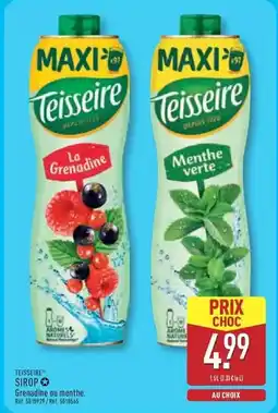 ALDI Teisseire - grenadine ou menthe offre