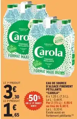 E.Leclerc Carola - eau de source d'alsace finement pétillante offre