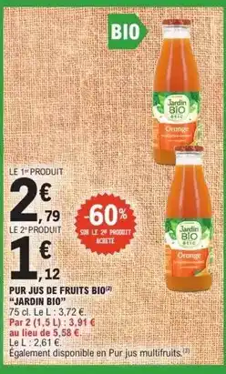 E.Leclerc Céréal bio - pur jus de fruits bio offre