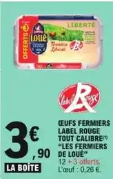 E.Leclerc Loué - œufs fermiers label rouge tout calibre offre