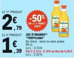E.Leclerc Tropicana - jus d'orange offre