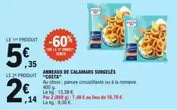 E.Leclerc Costa - anneaux de calamars surgelés offre