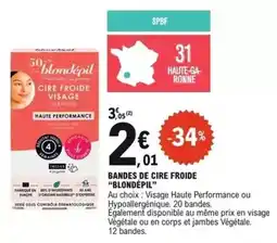 E.Leclerc Bandes de cire froide offre