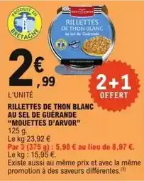 E.Leclerc Mouettes d'arvor - rillettes de thon blanc au sel de guerande offre
