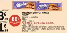 E.Leclerc Milka - tablette de chocolat mmmax offre