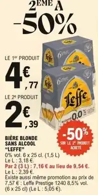 E.Leclerc Leffe - bière blonde sans alcool offre