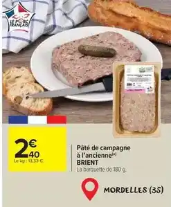 Carrefour Market Brient - pâté de campagne à l'ancienne offre