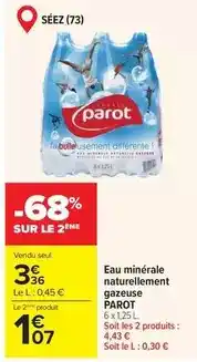 Carrefour Market Eau minérale naturellement gazeuse offre