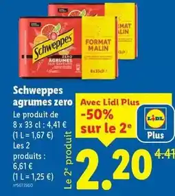 Lidl Schweppes - agrumes zero offre