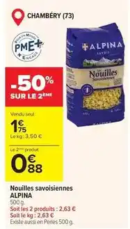 Carrefour Market Alpina - nouilles savoisiennes offre