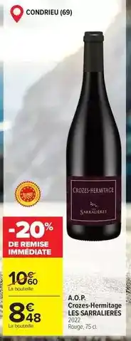 Carrefour Market A.o.p. crozes-hermitage offre