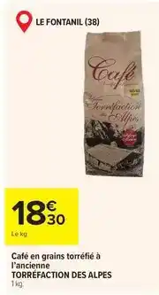 Carrefour Market Café en grains torréfié à l'ancienne offre