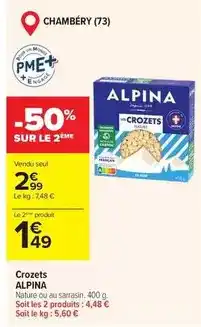Carrefour Market Alpina - crozets offre