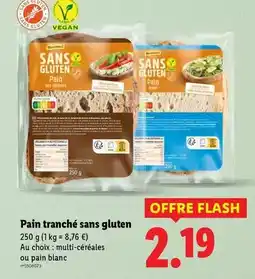Lidl Pain tranché sans gluten offre