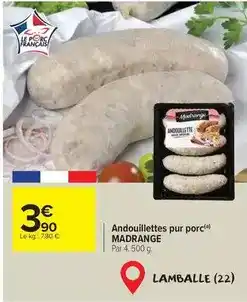 Carrefour Market Madrange - andouillettes pur porc offre