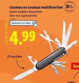 Lidl Couteau ou couteau multifonction offre