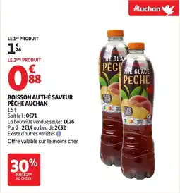 Auchan Boisson au thé saveur pêche auchan offre