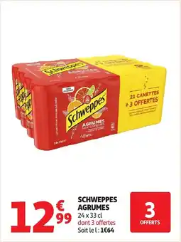 Auchan Schweppes agrumes offre