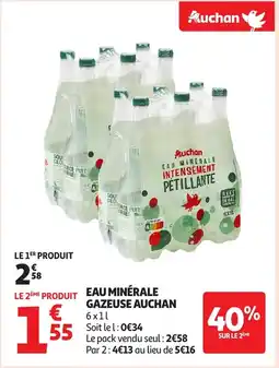 Auchan Eau minérale gazeuse auchan offre