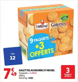 Auchan Galettes au beurre st michel offre