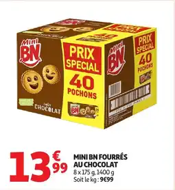 Auchan Mini bn fourrés au chocolat offre