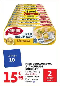 Auchan Filets de maquereaux à la moutarde saupiquet offre