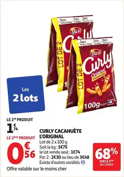 Auchan Curly cacahuète l'original offre