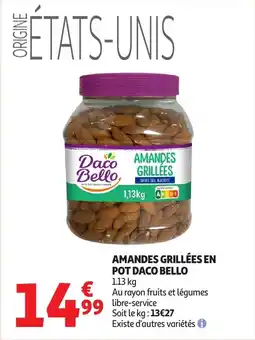 Auchan Amandes grillées en pot daco bello offre