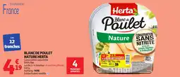 Auchan Blanc de poulet nature herta offre