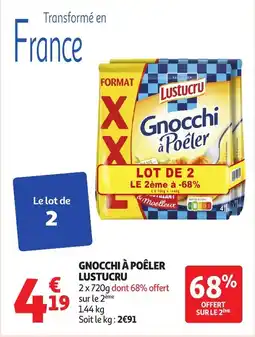 Auchan Gnocchi à poêler lustucru offre