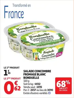 Auchan Salade concombre fromage blanc bonduelle offre