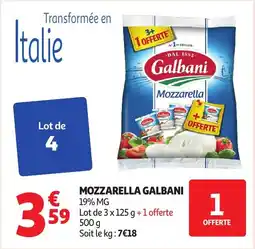 Auchan Mozzarella galbani offre