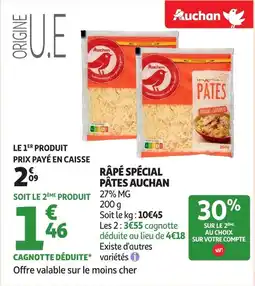 Auchan Râpé spécial pâtes auchan offre