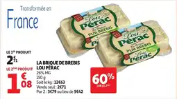 Auchan La brique de brebis lou pérac offre