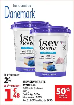 Auchan Isey skyr tarte myrtille offre