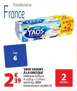 Auchan Yaos yaourt à la grecque offre