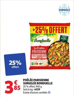 Auchan Poêlée parisienne surgelée bonduelle offre